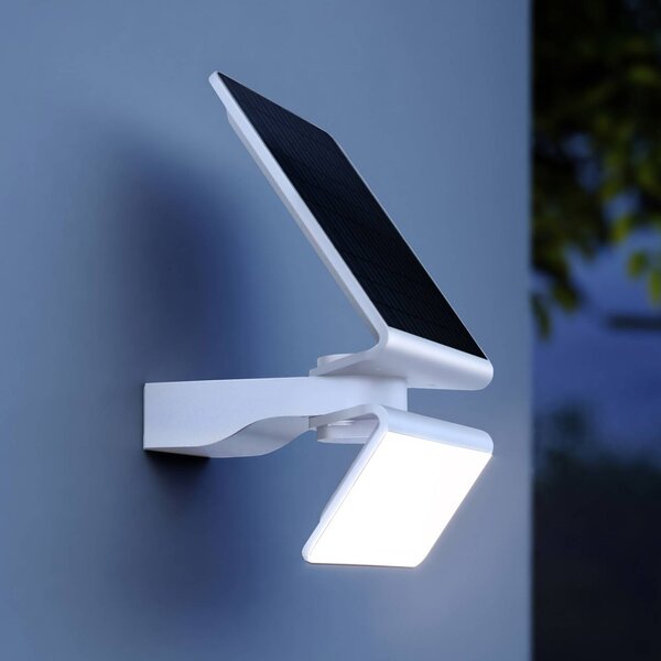 STEINEL LED solárne svetlo XSolar L-S One, biele, senzor, Biela / opálová, Plast, Moderný, Nástenné svietidlo