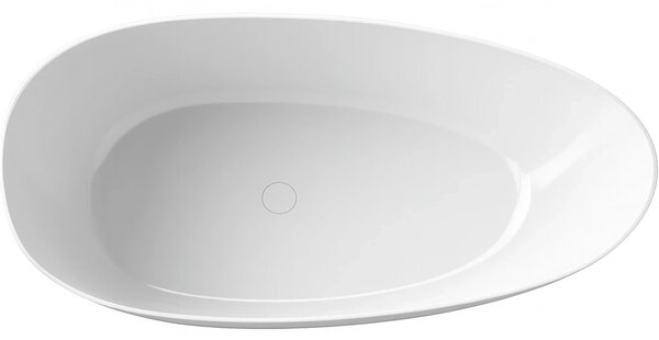 CERANO - Voľne stojaca akrylátová vaňa Unica - biela lesklá - 170x80 cm