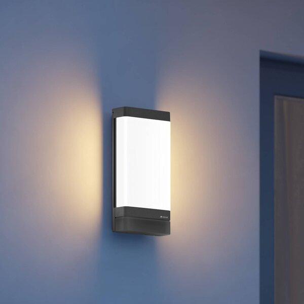 STEINEL Smart LED vonkajšie nástenné svietidlo L 271 DIGI C antracitová IP44, Čierna, Hliník, Moderný, Nástenné svietidlo