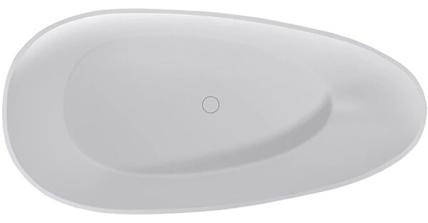 CERANO - Voľne stojaca vaňa z liateho mramoru Aura - biela matná - 180x90 cm
