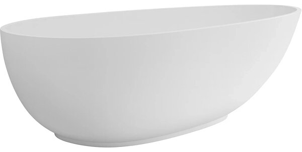 CERANO - Voľne stojaca vaňa z liateho mramoru Aura - biela matná - 180x90 cm