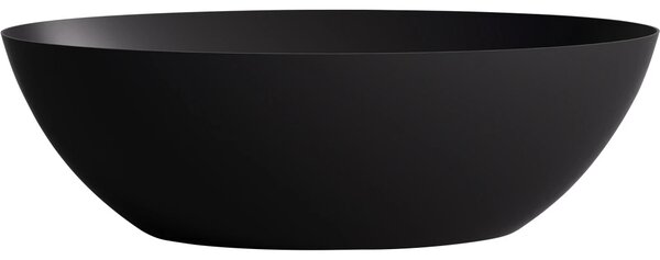 CERANO - Vaňa z liateho mramoru Emilia - voľne stojaca - čierna matná - 160x75x55 cm