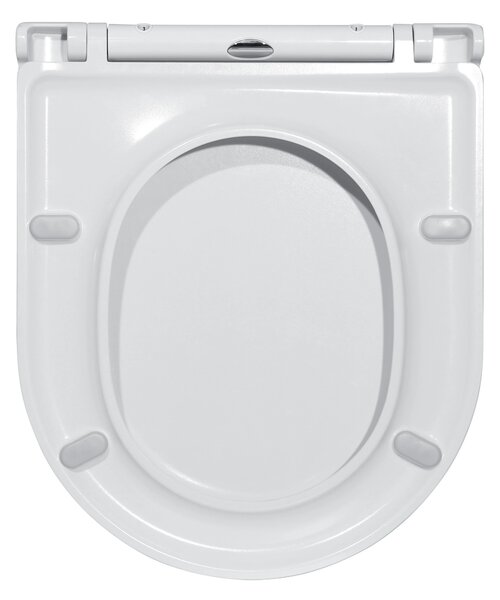CERANO - WC sedátko so spomaľovacím mechanizmom Seggio - slim/UF - biela lesklá - 36x4,2x43 cm