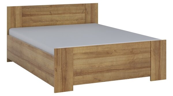 Manželská posteľ BONO + rošt, 160x200, dub zlatý