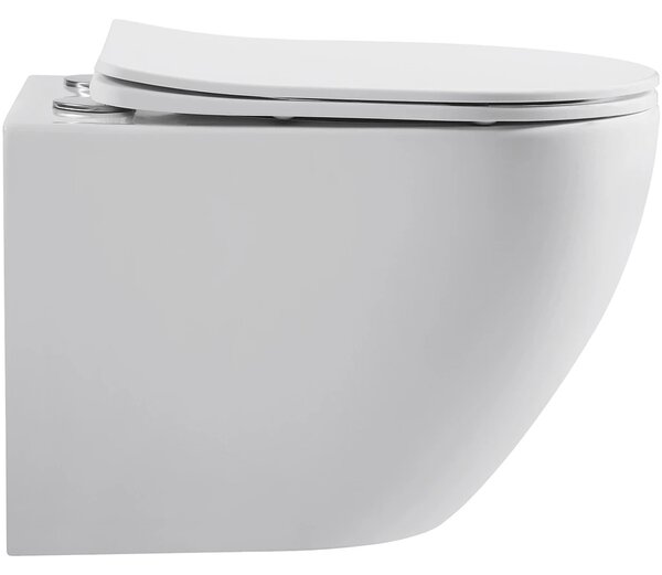 CERANO - WC závesné Cesso, Vortex + Slim/UF sedátko - biela matná - 49x36 cm