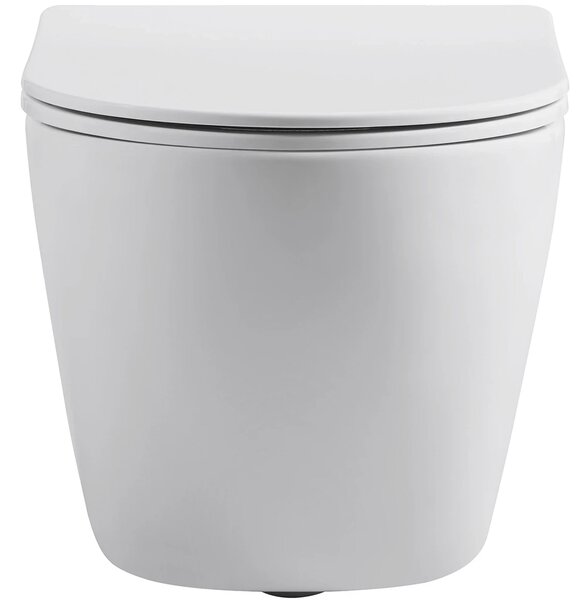 CERANO - WC závesné Cesso, Vortex + Slim/UF sedátko - biela matná - 49x36 cm