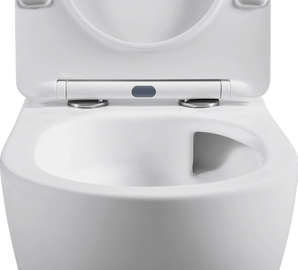 CERANO - WC závesné Cesso, Vortex + Slim/UF sedátko - biela matná - 49x36 cm