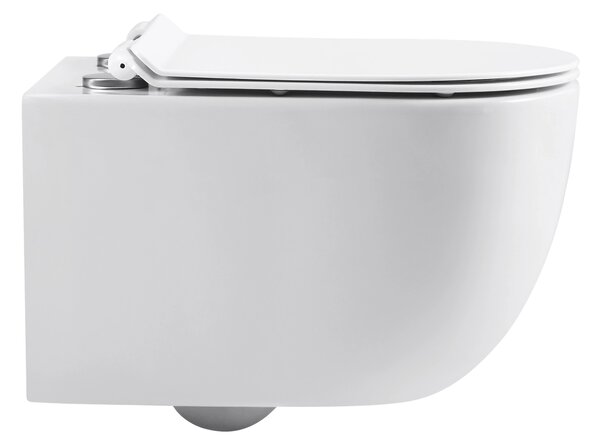 CERANO - WC závesné Felci, Rimless + Slim/UF sedátko - biela lesklá - 53x37 cm