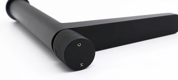 CERANO - Umývadlová stojanková batéria Loreta Grip - vysoká - čierna matná