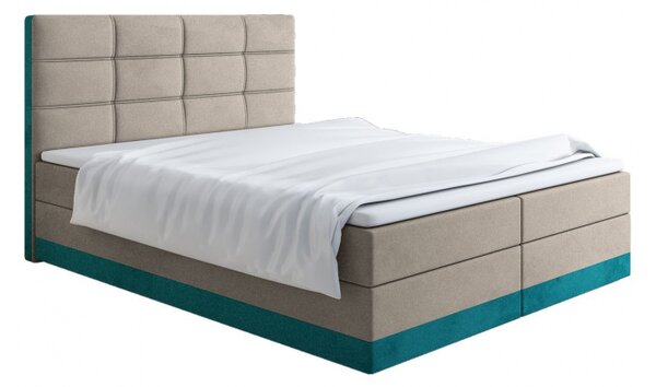 Čalúnená posteľ 160x200 LILLIANA 1 - šedá / zelená