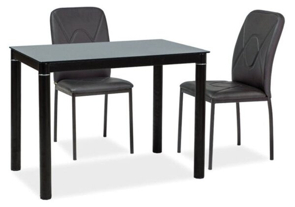 Jedálenský stôl HILMA 100x60, 100x75x60, čierna