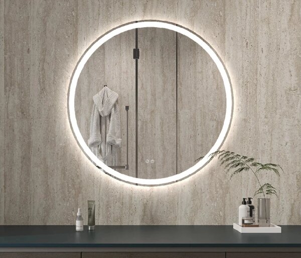 CERANO - Kúpeľňové LED zrkadlo Eterno - Ø 100 cm