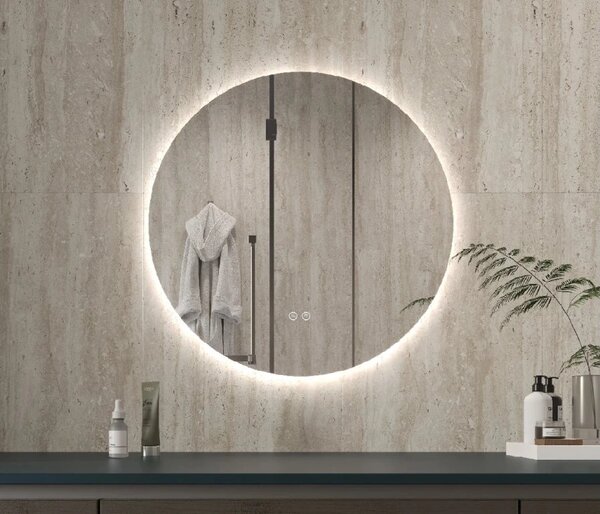 CERANO - Kúpeľňové LED zrkadlo Verido - Ø 50 cm