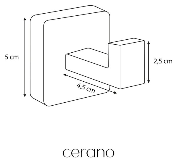 CERANO - Nástenný vešiak na uteráky Alto - chróm