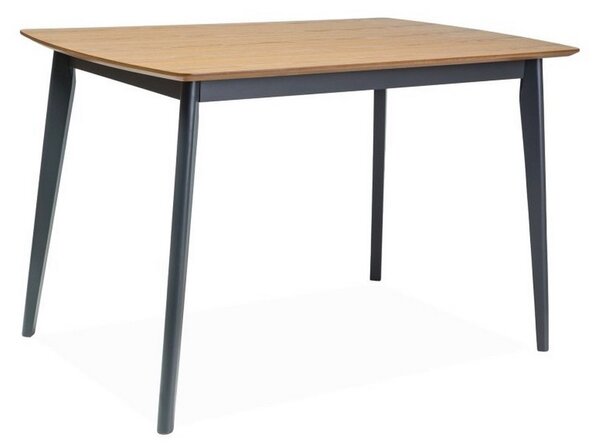 Rozkladací jedálenský stôl TROVY II, 120-160x75x80, dub/grafit
