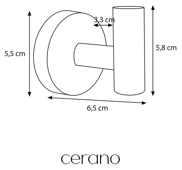 CERANO - Nástenný vešiak na uteráky Lineo - čierna matná