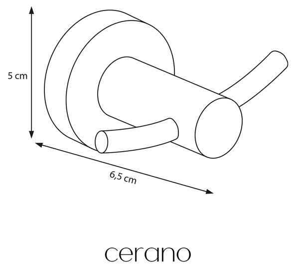 CERANO - Nástenný vešiak na uteráky Lineo - chróm
