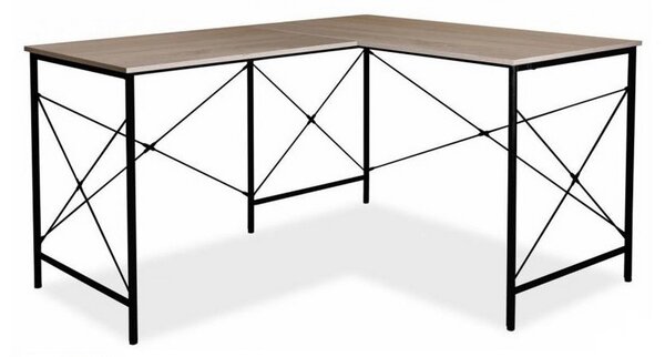 Písací stôl STALAS B-182, 140x76x120, dub/čierna