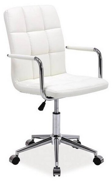 Detská stolička Q-022, 51x87-97x40, biela ekokoža