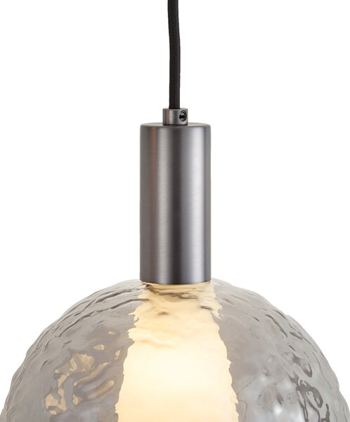 Dizajnová závesná lampa Gun Metal 3-svetelná - Ard