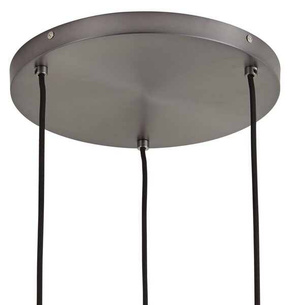 Dizajnová závesná lampa Gun Metal 3-svetelná - Ard