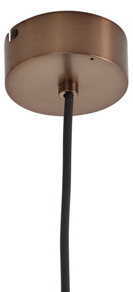 Závesná lampa v štýle Art Deco tmavý bronz s rebrovaným sklom IP44 - Walcott
