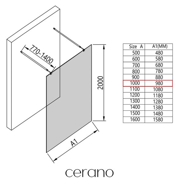 CERANO - Sprchová zástena Walk-in Onyx Duo Ľ/P - 8 mm - guľatá vzpera - biela matná, grafitové sklo - 100x200 cm