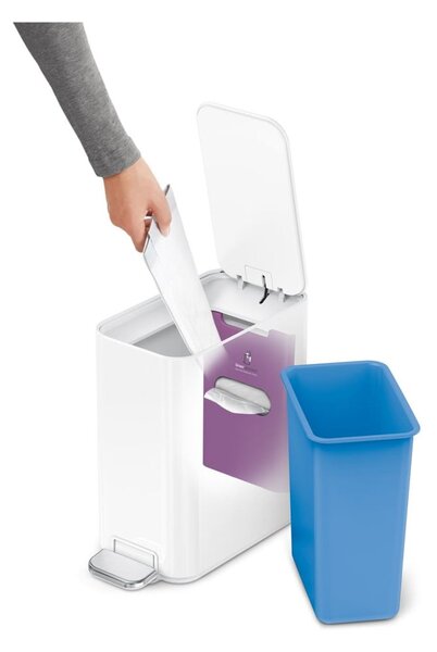 Pedálový oceľový odpadkový kôš 5 l – simplehuman
