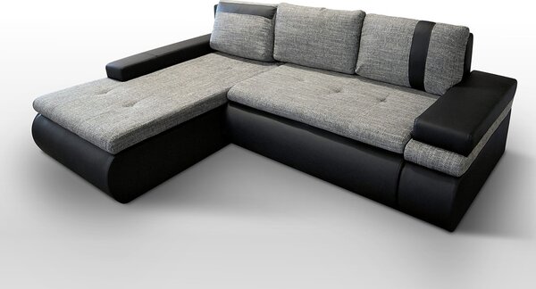 Mirjan24 Rohová sedacia súprava Sofia Mini, Dostupné poťahy: ekokoža Soft 017 + Lux 06, Strana: ľavá 5902928085075