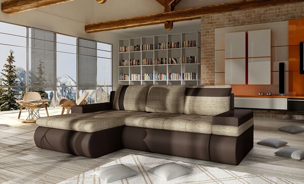 Mirjan24 Rohová sedacia súprava Sofia Mini, Dostupné poťahy: ekokoža Soft 017 + Lux 06, Strana: ľavá 5902928085075