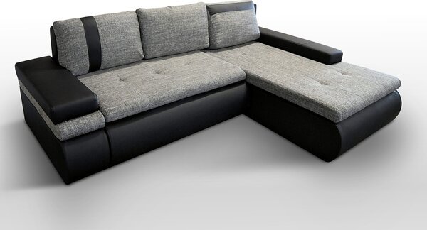 Mirjan24 Rohová sedacia súprava Sofia Mini, Dostupné poťahy: ekokoža Soft 017 + Lux 06, Strana: ľavá 5902928085075