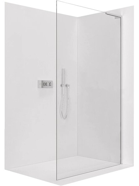 CERANO - Sprchová zástena Walk-in Onyx L-pravá vzpera - 8 mm - chróm, transparentné sklo - 40x200 cm