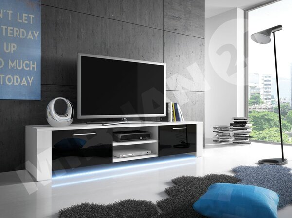 Mirjan24 TV stolík Cleo IX, Farby: biela / šedý lesk 5902928063547
