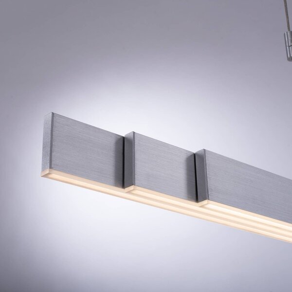 LED závesné svietidlo PURE Moto, diamant, stmievateľné, Hliník / sivá / zinok, Obývacia izba / jedáleň, kov, Moderný, Závesné svietidlo