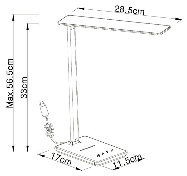Globo 58400W LED stolná lampička Bulla 1x6W | 350lm | 3000-4500-6000K