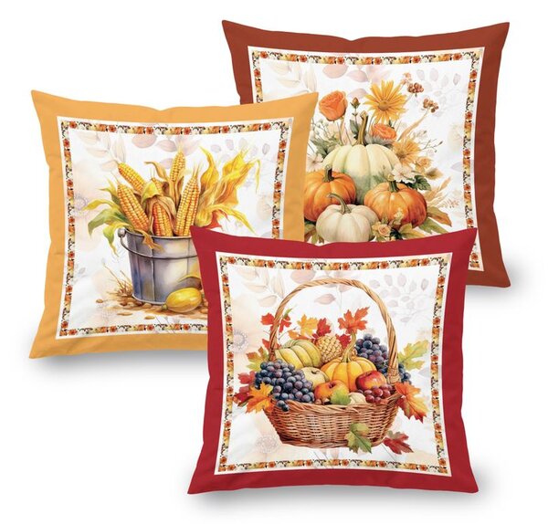 Sada 3 ks obliečok na vankúšiky PUMPKINS 40 x 40 cm