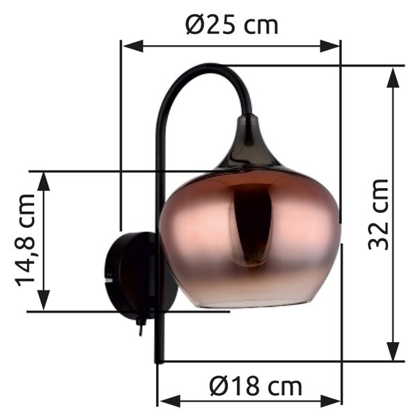 Globo 15548WG nástenné svietidlo MAXY E27