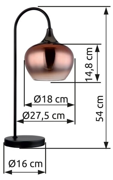 Globo 15548TG stolná lampička MAXY E27