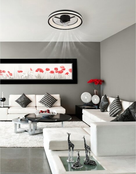 Globo 03651 LED ventilátor s osvetlením GATIAN | 30W integrovaný LED zdroj | 2215lm | 2700-6500K
