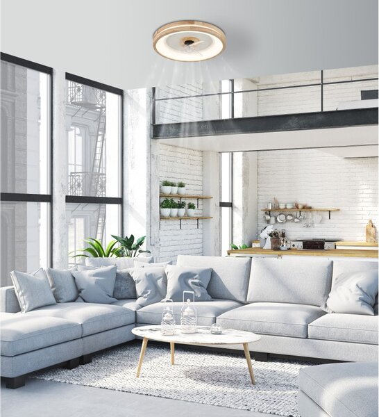Globo 03650 LED ventilátor s osvetlením GATIAN | 30W integrovaný LED zdroj | 2250lm | 2700-6500K