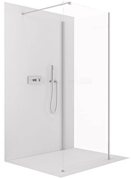 CERANO - Sprchová zástena Walk-in Onyx Corner Cube Ľ/P - 8 mm - hranatá vzpera - chróm, transparentné sklo - 30x30x200 cm