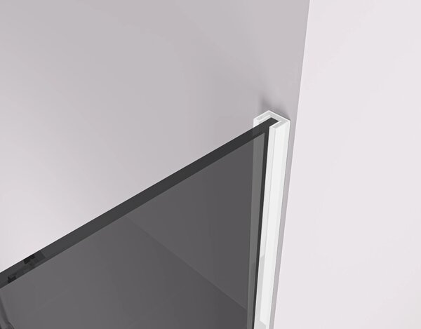 CERANO - Sprchová zástena Walk-in Crystal Ľ/P - 8 mm - bezvzperový systém - biela matná, grafitové sklo - 50x200 cm