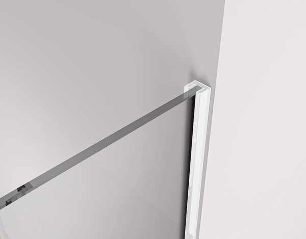 CERANO - Sprchová zástena Walk-in Crystal Ľ/P - 8 mm - bezvzperový systém - biela matná, mliečne sklo - 50x200 cm