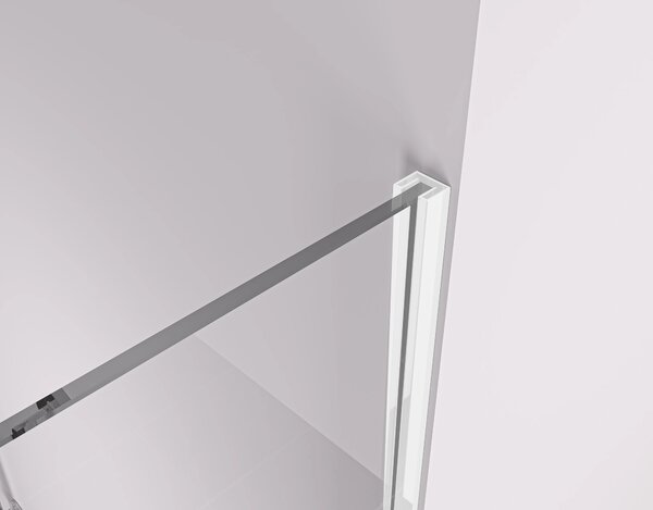 CERANO - Sprchová zástena Walk-in Crystal Ľ/P - 8 mm - bezvzperový systém - biela matná, transparentné sklo - 50x200 cm