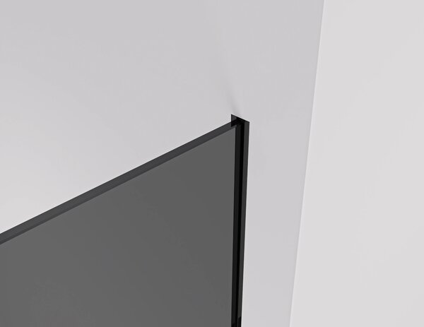 CERANO - Sprchová zástena Walk-in Crystal Ľ/P - 8 mm - bezvzperový systém - čierna matná, grafitové sklo - 80x200 cm