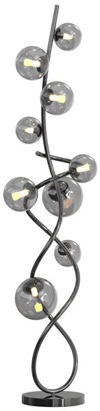 Wofi Wofi 3014-905 - LED Stojacia lampa NANCY 9xG9/3,5W/230V čierny chróm W3933 + záruka 5 rokov zadarmo