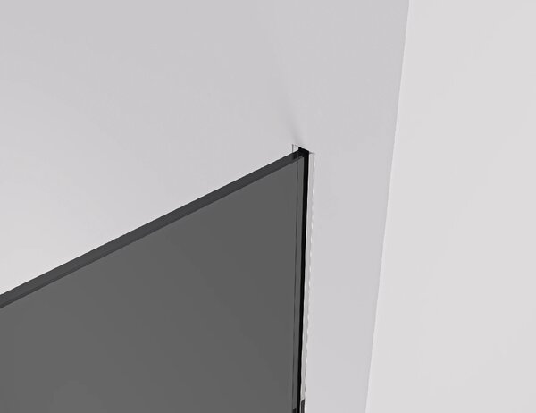 CERANO - Sprchová zástena Walk-in Crystal TL/P - 10 mm - bezvzperový systém - chróm, grafitové sklo - 160x150x200 cm