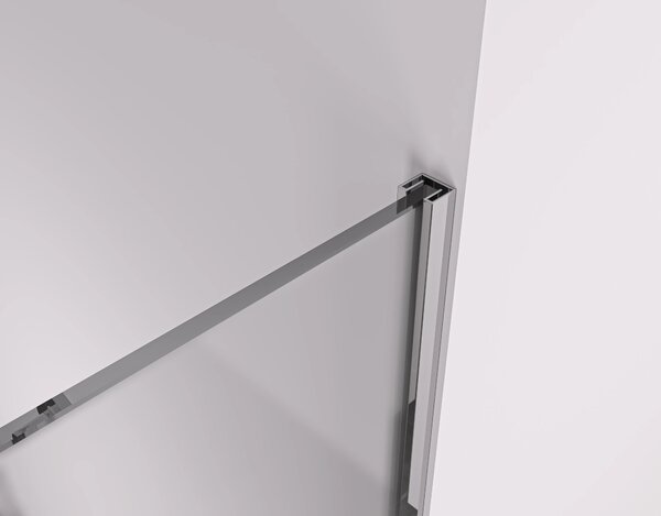 CERANO - Sprchová zástena Walk-in Crystal Ľ/P - 8 mm - bezvzperový systém - chróm, mliečne sklo - 50x200 cm