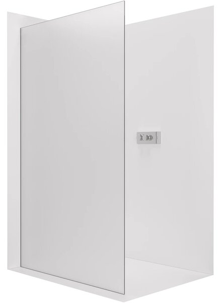 CERANO - Sprchová zástena Walk-in Crystal Ľ/P - 8 mm - bezvzperový systém - chróm, mliečne sklo - 50x200 cm