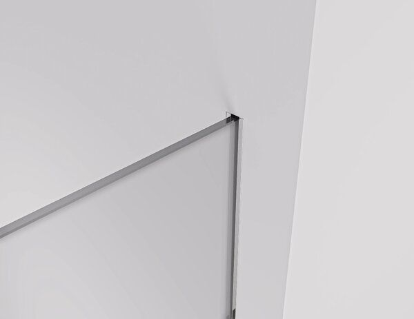 CERANO - Sprchová zástena Walk-in Crystal Ľ/P - 8 mm - bezvzperový systém - chróm, mliečne sklo - 50x200 cm